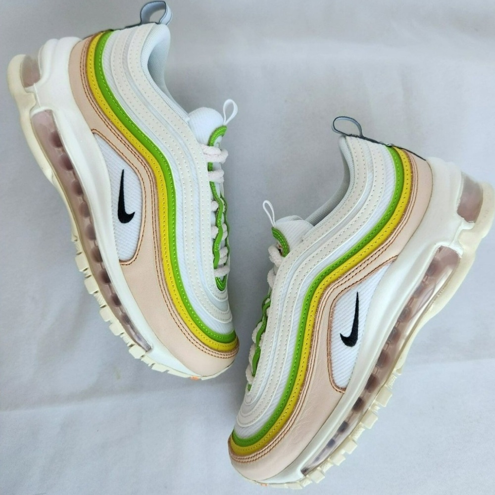 Nike air‎ max 97 women’s white multicolor running shoes size 8 GUC